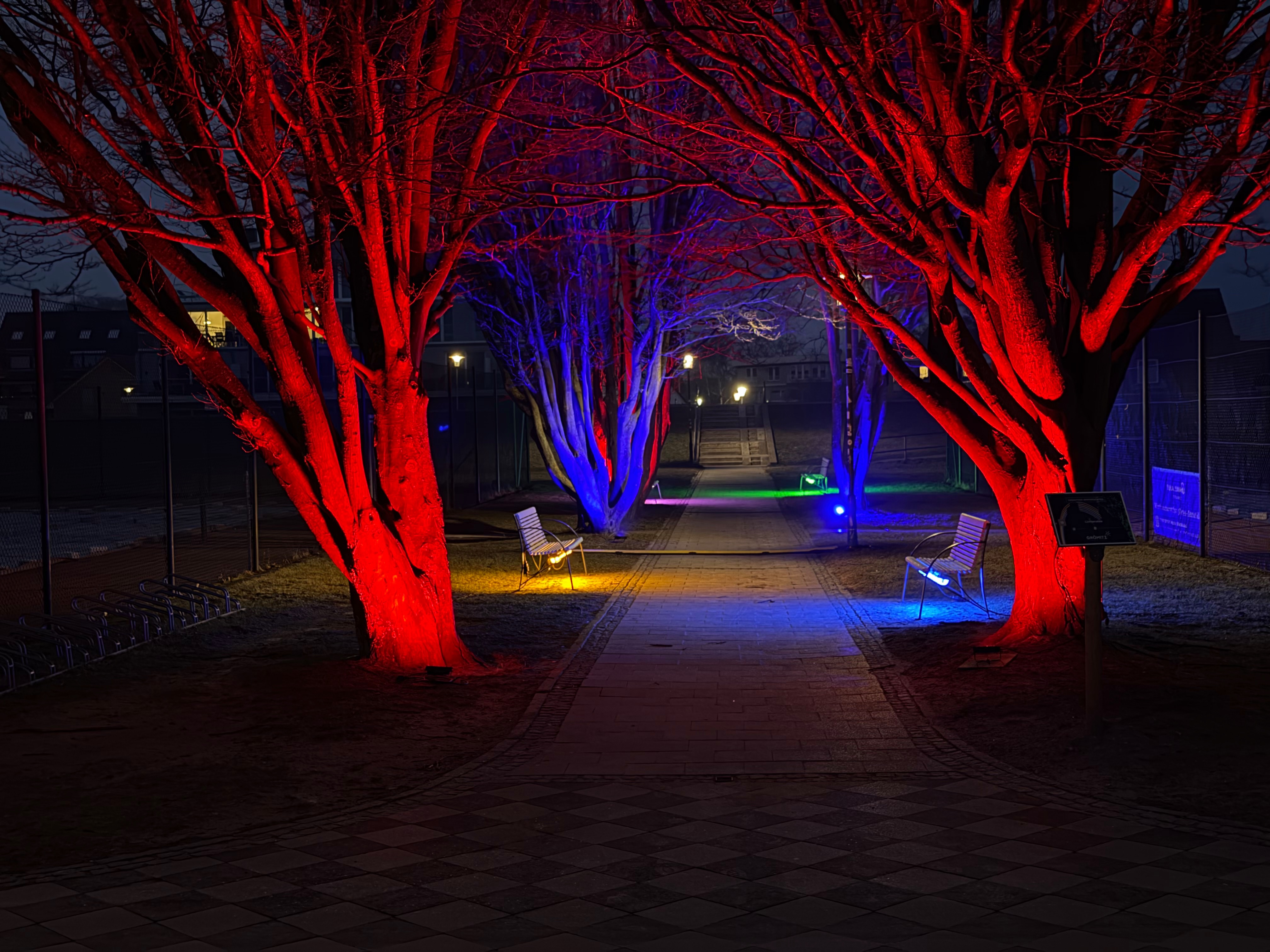 Lichtinstallation Promenade